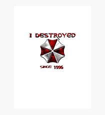 Geek I Destroyed Umbrella shirt Photographic Print