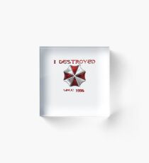 Geek I Destroyed Umbrella shirt Acrylic Block