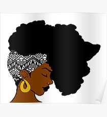 Fro African B&W Poster