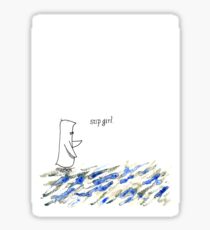 Cute penguin black and white watercolor Sticker