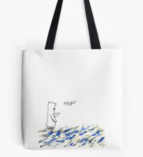 Cute penguin black and white watercolor Tote Bag