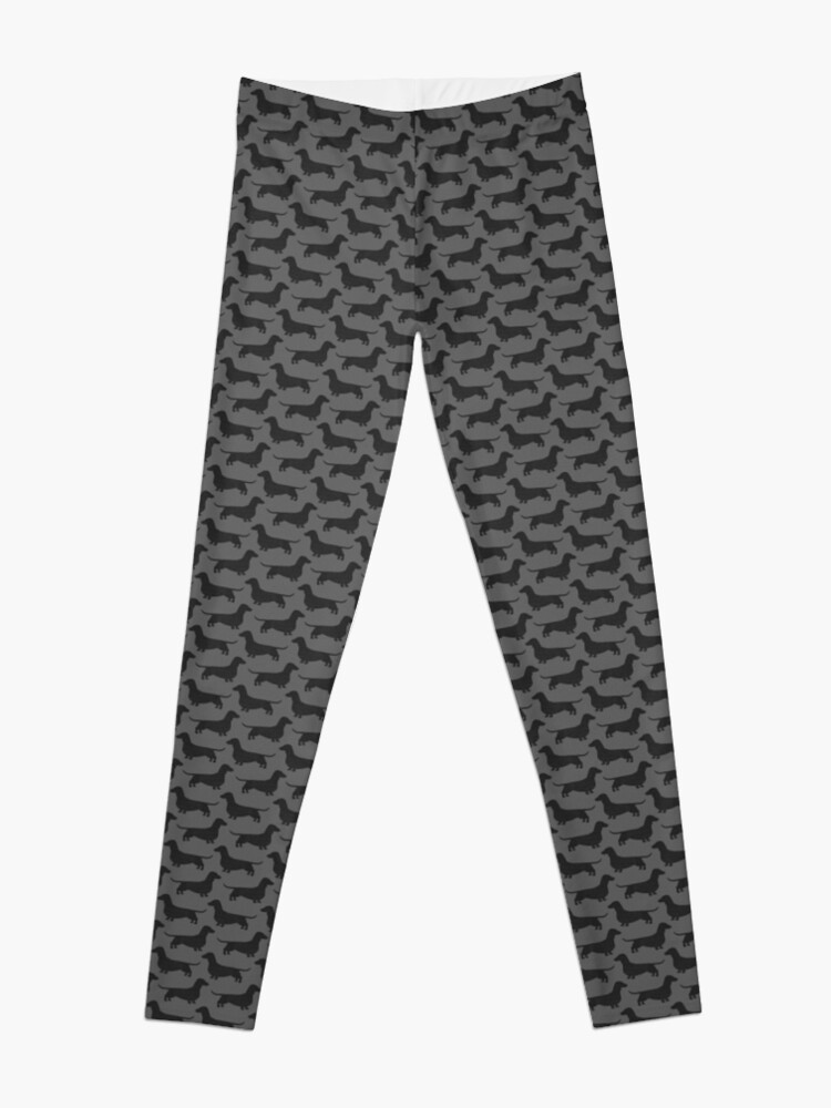 Alternate view of Dachshund Dog Silhouette(s) Leggings