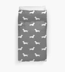 Funda nórdica Alambre de pelo blanco Dachshund silueta (s)