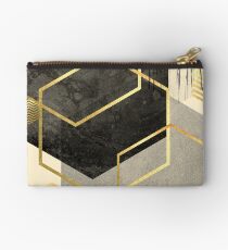 Black and Gold Geometric Studio Pouch