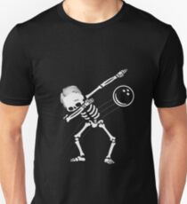 Dabbing Skeleton Bowling Ball Halloween Gift Unisex T-Shirt
