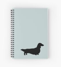 Long Haired Dachshund Silhouette Spiral Notebook