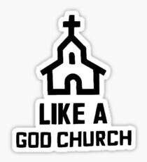 Like A God Church (BLACK) - Everyday Bro Team Ten - Jake Paulers Sticker