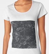 Camiseta premium de cuello ancho Granito oscuro