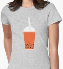 BUBBLE TEA THAI TEA Women's Fitted T-Shirt