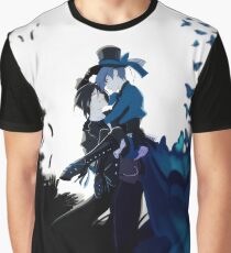Die Krähe und der Schmetterling Grafik T-Shirt