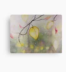Autumn Leaf Watercolor Painting Canvas Print