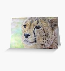 Wildlife - Cheetah, photorealistic drawing Greeting Card