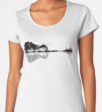 Camiseta premium para mujer Naturaleza Guitarra