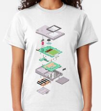 Lowpoly Vector Gameboy DMG Isometric Explosion View Classic T-Shirt