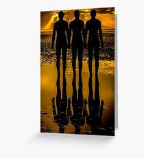 Three Iron Men Greeting Card