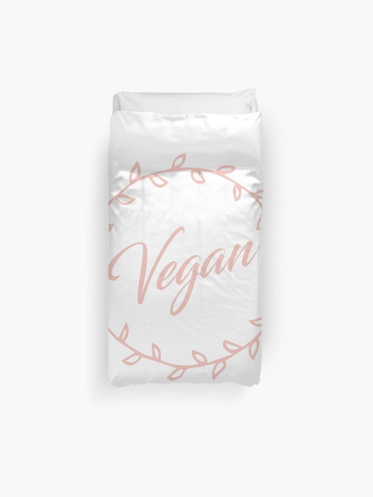 Vegan In Peach Color Duvet Cover By Flashthreads Redbubble