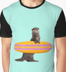 SURFING OTTER Graphic T-Shirt