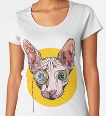Sphinx Cat with Monocle Women's Premium T-Shirt