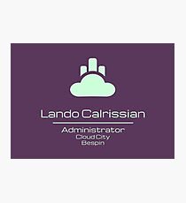 Lando Calrissian - Star Wars Photographic Print