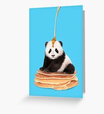 PANCAKE PANDA Greeting Card