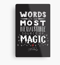 JK Rowling Magic Quote Metal Print