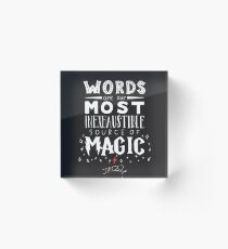 JK Rowling Magic Quote Acrylic Block