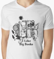 I Like Big Books Men's V-Neck T-Shirt