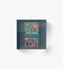 Happiness Acrylic Block