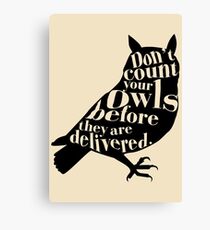 Don't Count Your Owls Before They Are Delivered Canvas Print