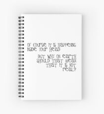 of course it is happening inside your head Spiral Notebook