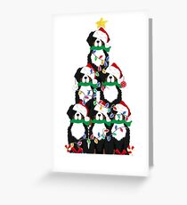 Holiday Bernese Mountain Dog Puppy Christmas Tree Greeting Card