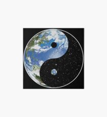 Earth and Space Yin Yang Symbol Art Board