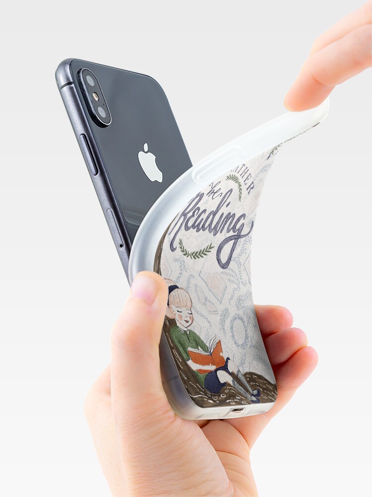 Alternate view of I'd Rather be Reading iPhone Case & Cover