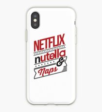 Vinilo o funda para iPhone NETFLIX, NUTELLA y NAPS.