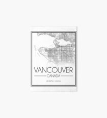 Vancouver, BC City Map- Black Art Board