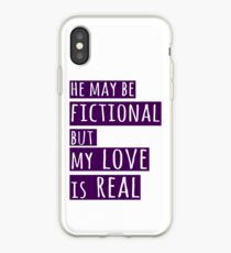 Vinilo o funda para iPhone él puede ser ficticio pero mi amor es real (1)