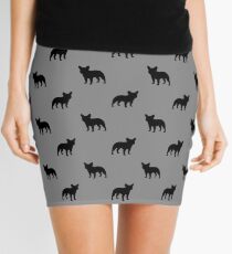 French Bulldog Silhouette(s) Mini Skirt