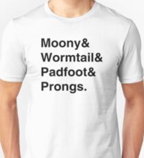 Moony & Wormtail & Padfoot & Prongs. Unisex T-Shirt