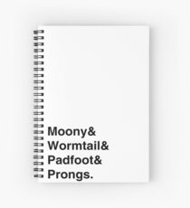 Moony & Wormtail & Padfoot & Prongs. Spiral Notebook