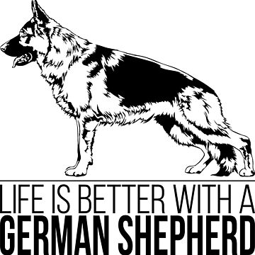 German Shepherd, Life is Better, White Background (1000 Piece