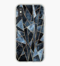 Zerschmettertes weiches dunkles Blau iPhone-Hülle & Cover