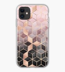 Vinilo o funda para iPhone Cubos de color rosa y gris degradado