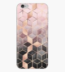 Pink And Grey Gradient Cubes iPhone Case