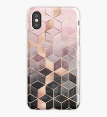 Pink And Grey Gradient Cubes iPhone Case/Skin