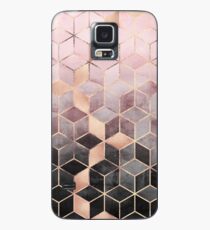 Pink And Grey Gradient Cubes Case/Skin for Samsung Galaxy