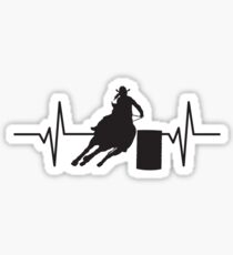 Rodeo Cowgirl Barrel Racer Sticker