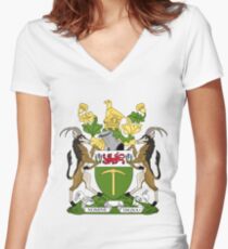 RHODESIA COAT OF ARMS Women's Fitted V-Neck T-Shirt