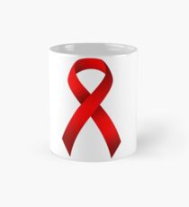 Classic AIDS Awareness Red Ribbon Mug