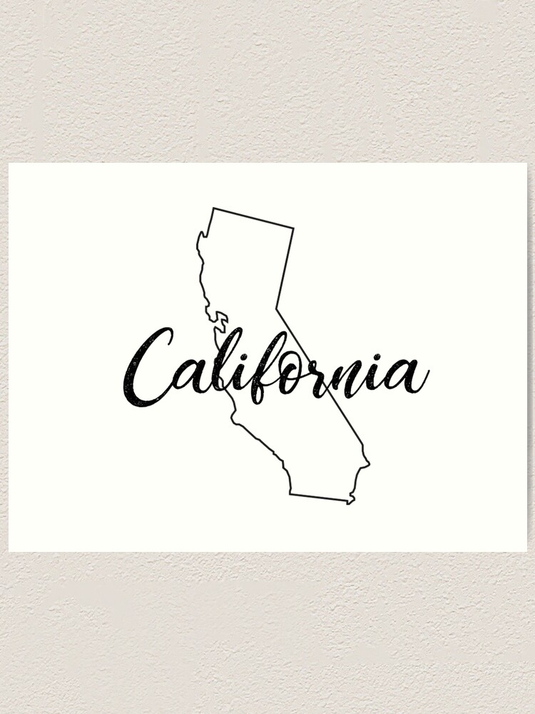 State Outline California Art Print By Nicole Owens Redbubble   Farp,small,wall Texture,product,750x1000.u1 