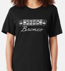 1966-1977 Ford Bronco Grille, white print Slim Fit T-Shirt